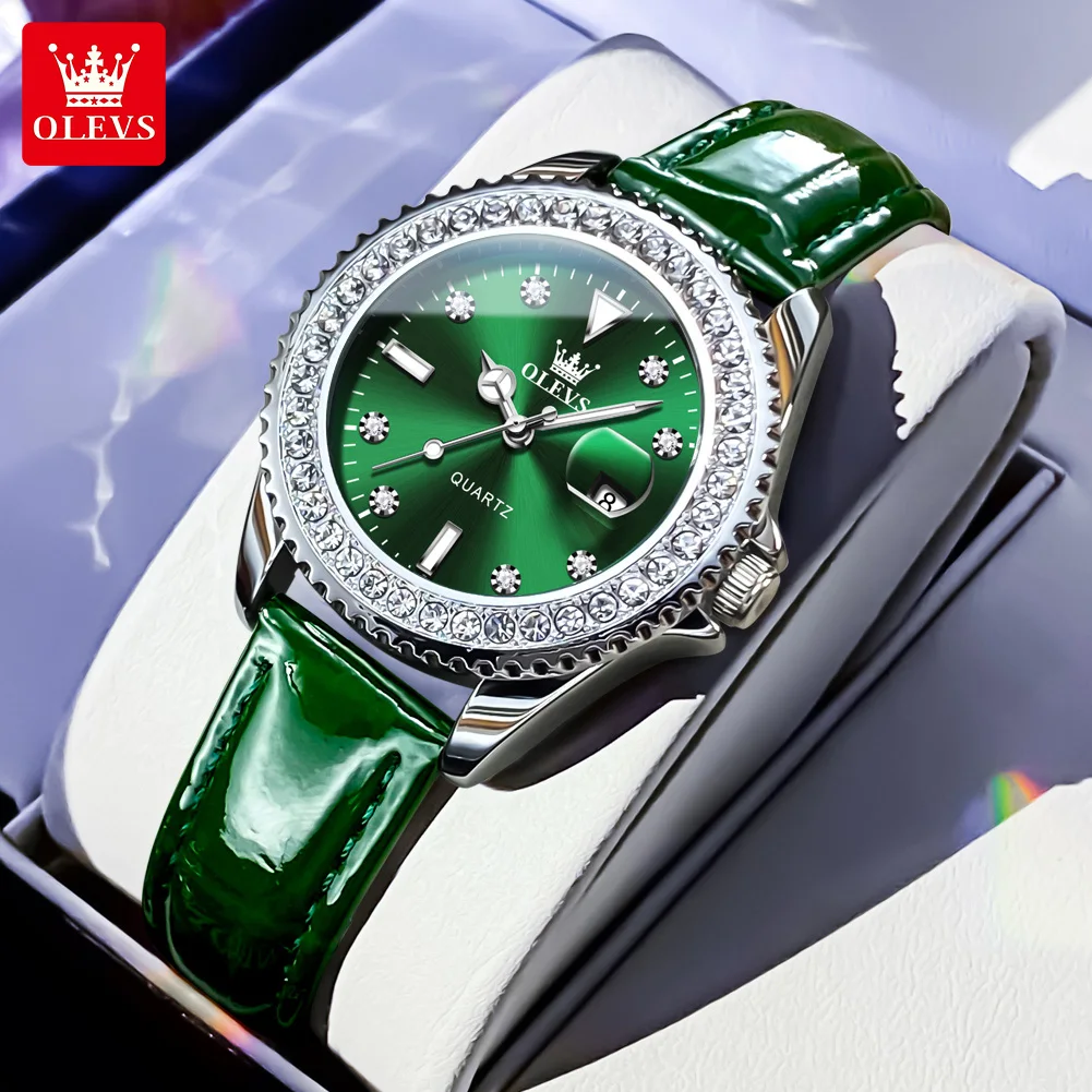 Silver Green-Leather