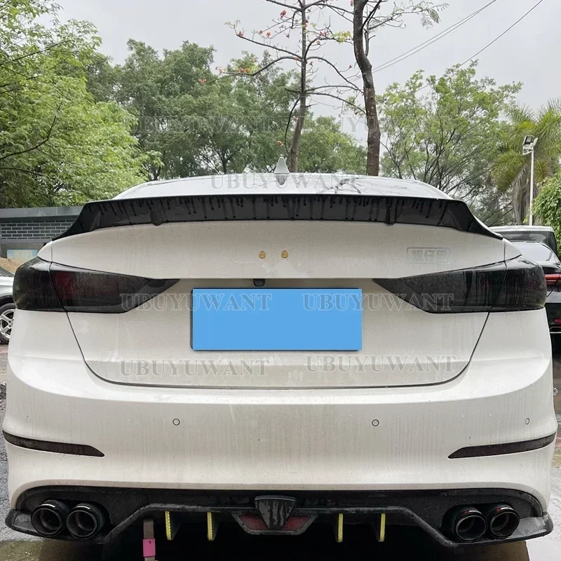 For Hyundai Elantra 2017 2018 2019 Rear Trunk Lid Car Spoiler Tail Wings ABS Material Tuning Exterior Accessories Parts