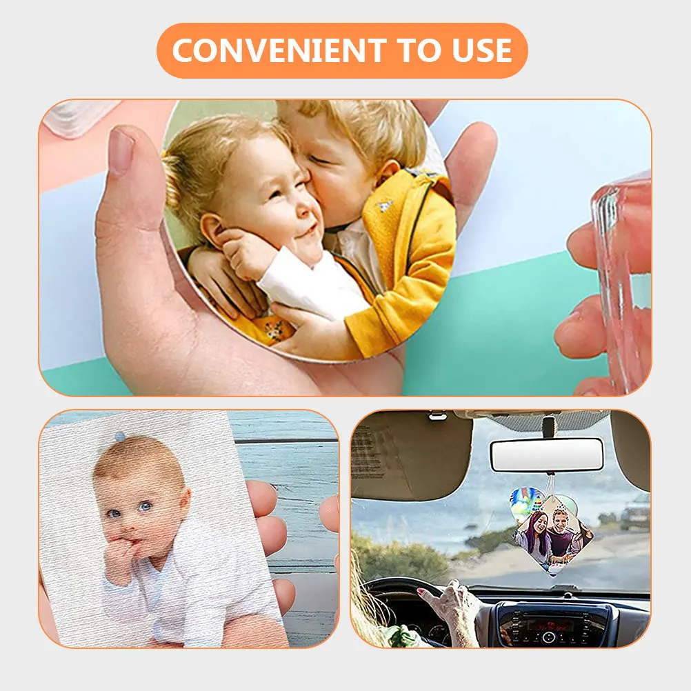 1Set Blank Sublimation Felt Air Freshener Sheets DIY Heat Transfer Car Home Decor Scented Hanging Craft Material Aromatherapy