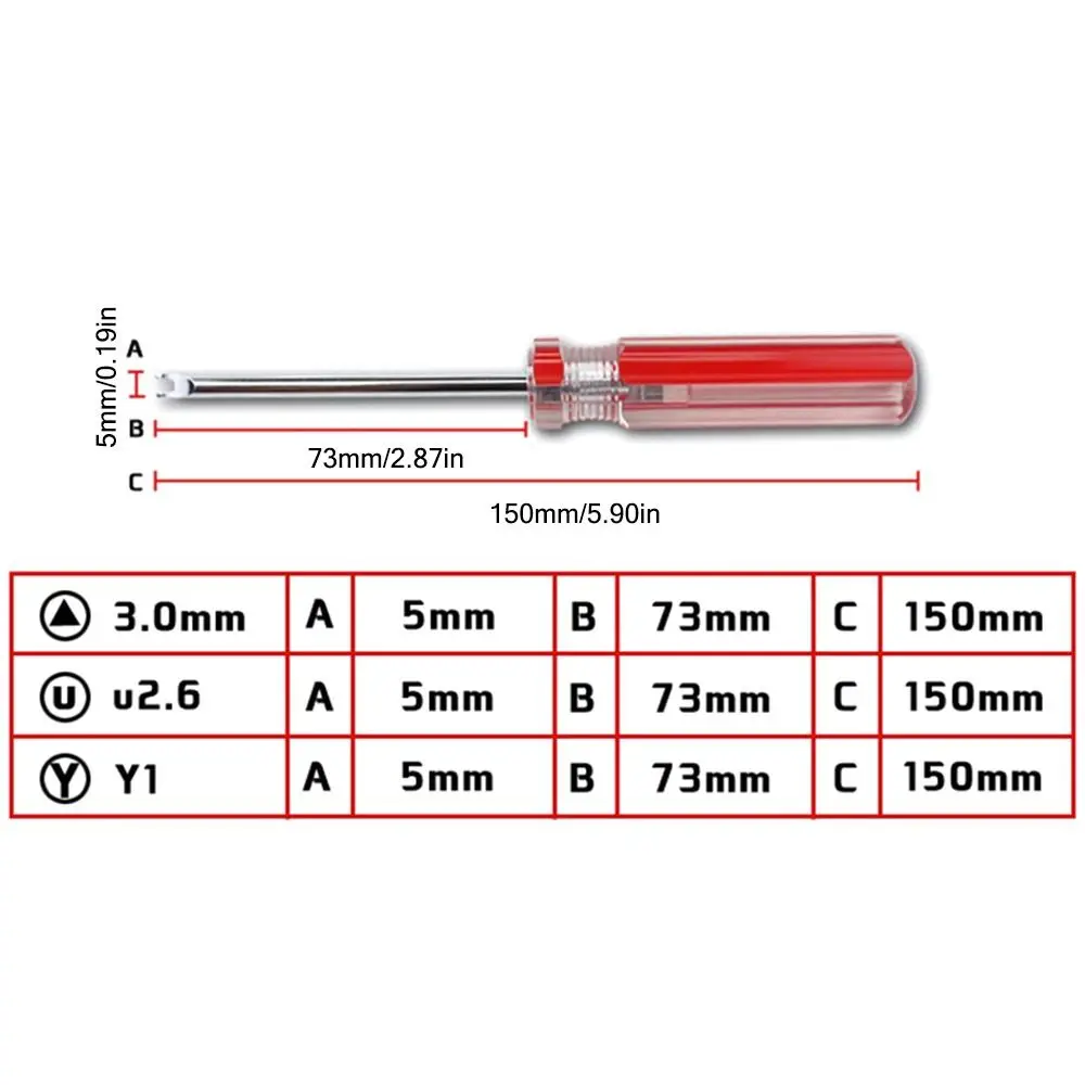 Steel Y-Shaped/U-Shaped Screwdriver Mini Transparent Handle Manual Precision Screwdriver Cross/slotted Screwdriver Household