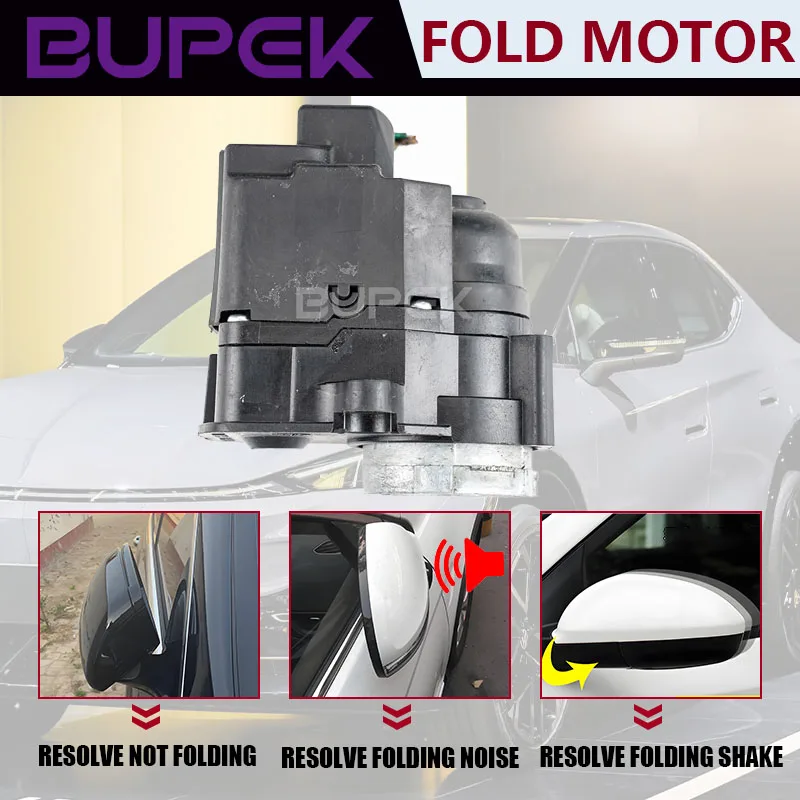 BUPEK Car Left Right Wing Mirror Folding Motor Assembly module For Hyundai Veloster MK2 i30 MK3 ix25 MK1 accesorios para auto
