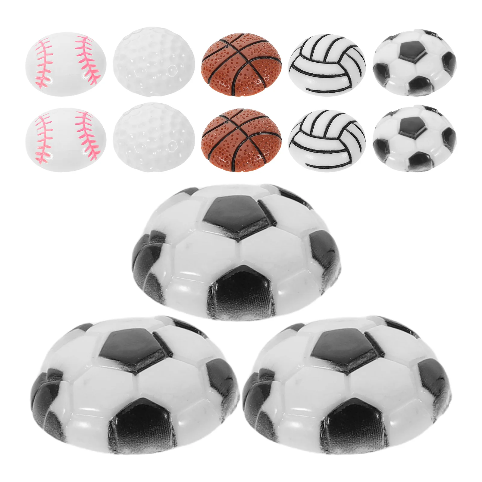 

40 шт., подвески из смолы оптом: спортивный мяч с плоской задней частью, подвески для изготовления ювелирных изделий, набор для рукоделия «сделай сам», баскетбол, бейсбол, футбол, волейбол, гольф