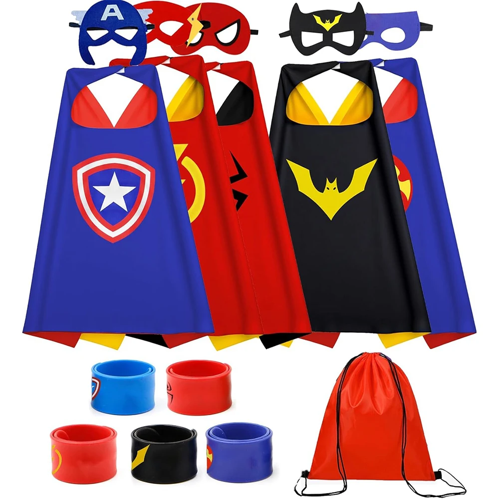 

Superhero Capes Masks Complete Set Spider Man Iron Man Hulk Costumes Role Play Themed Parties Birthday Halloween Easter Supplies
