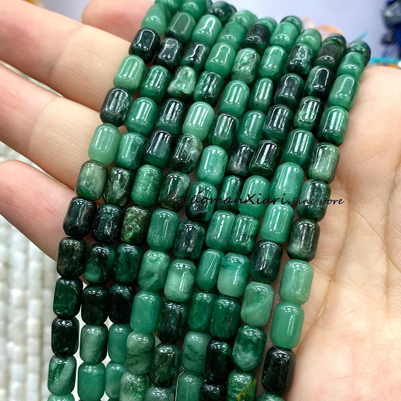 6x9MM Cylinder Blue Calcite Natural Stone Loose Spacer Beads for Jewelry Making DIY Earrings Bracelets Charms Accessories