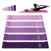 5pcs Different Levels Resistance Bands Yoga Sport Exercise Elastic Fitness Bands Workout Pilates Rubber Bands Gym Accessories