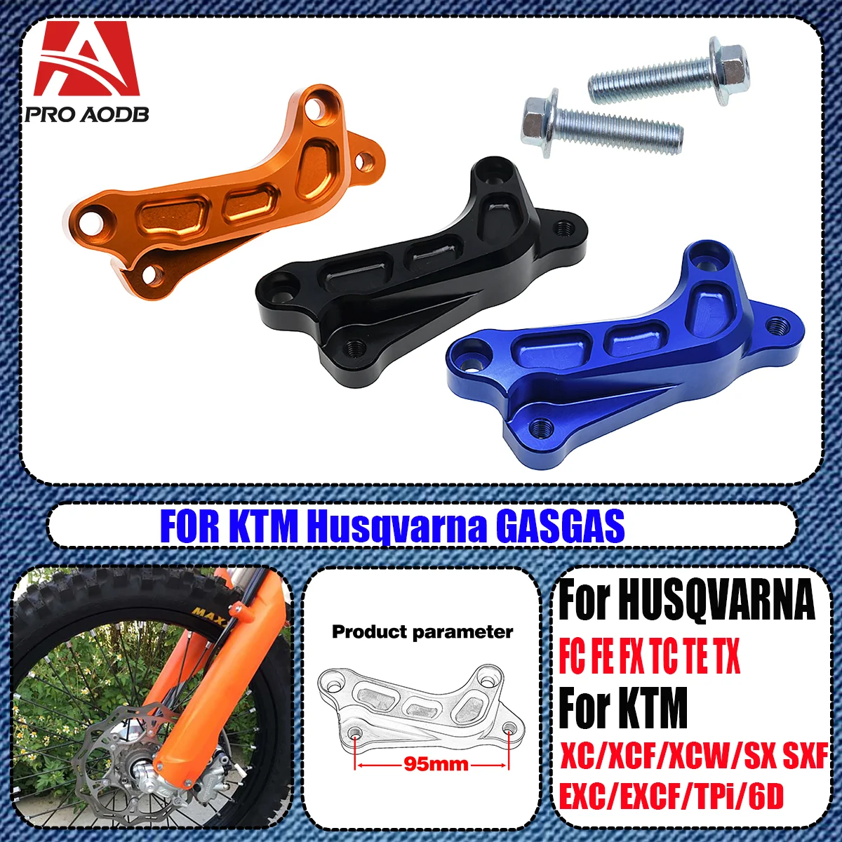 

For Husqvarna GasGas 250 450 2021-2023 For KTM XC XCF XCW SX SXF EXC EXCF Motorcycle 320mm CNC Front Brake Pump Fixed Bracket