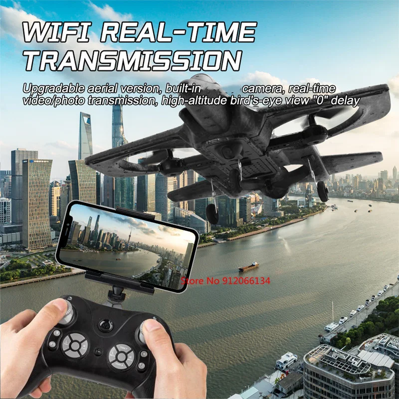 EPP Foam 2.4G Aerial Photography Helicopter Aircraft with Flash LED Light 4K Camera WIFI FPV RC Plane App Phone Control Glider