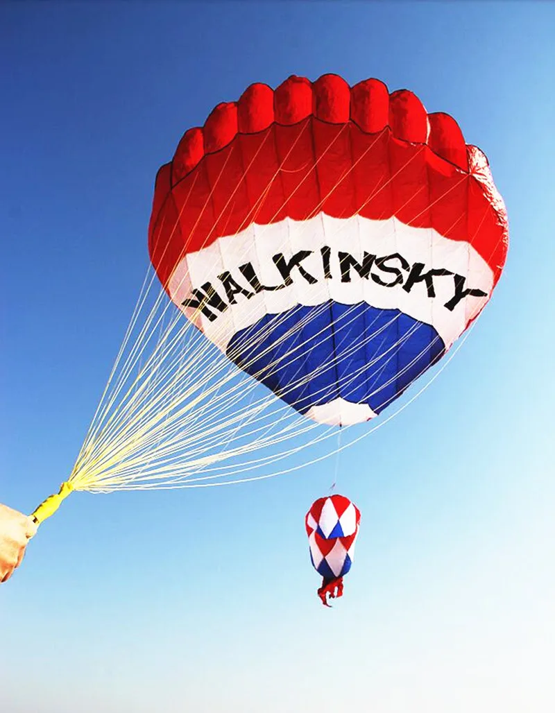 3 m Heißluftballon, großer weicher Drachen, fliegend, für Erwachsene, Ripstop-Nylon-Drachen, Windsäcke, Walk-in-Himmel, großer Drachen-Trompo 	 Drachenrolle Pipa