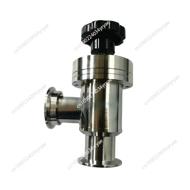 Ultra high vacuum CF/KF manual baffle valve, variable diameter right angle manual valve KF/CF16/25/35/40/50