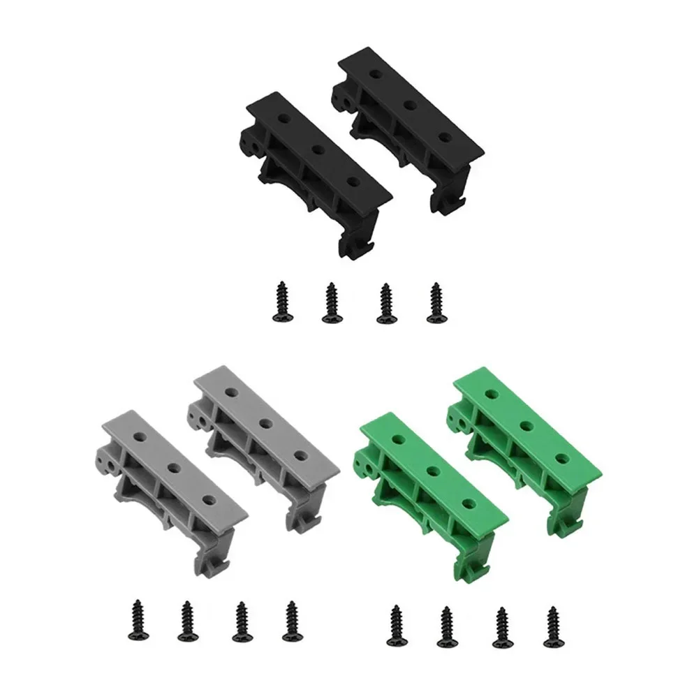 1 Set PCB DIN C45 Rail Mount Adapter PCB Mount Bracket Clips Mount Holder 35mm For Circuit Board Mounting