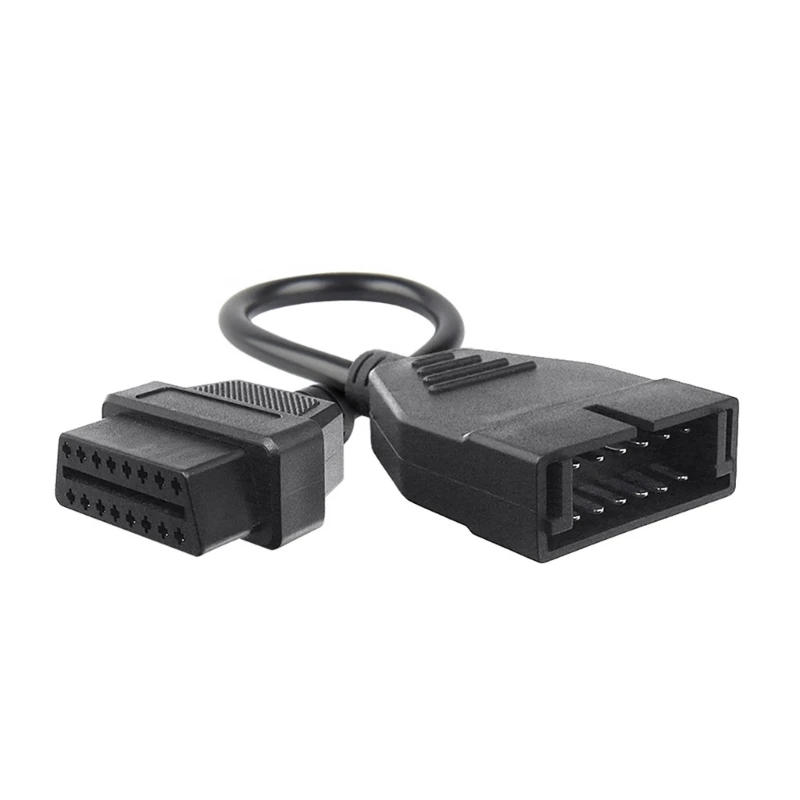 

12pin to OBD1/OBD2 Adapter Cable 16 Pin Connector Auto Accessories Lightweight