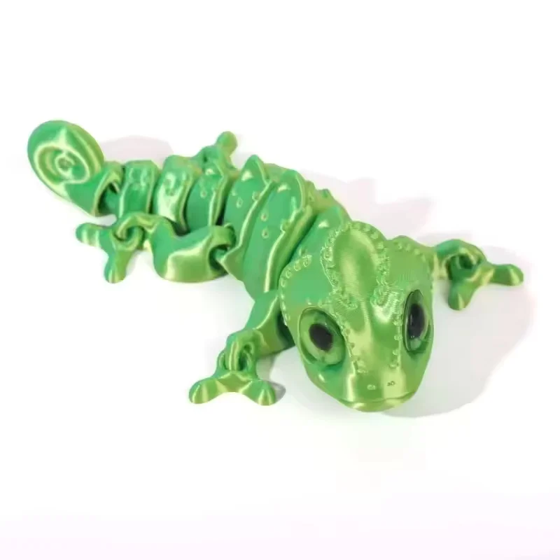 New 3D Printing Chameleon Figures Multi-joint Movable Simulation Eyes Kids Gift Home Room Decoration Ornament