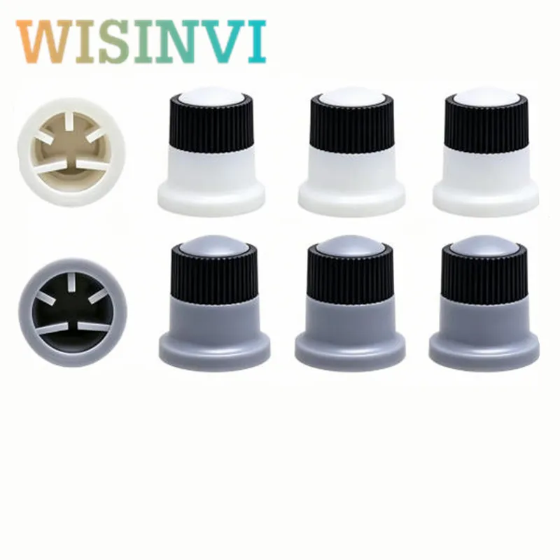 10pcs 17×16mm Plastic Rotary Knob Cap 6mm D Shaft Potentiometer Knob No Scale Rotary Encoder Knob for Audio Amplifier Volume