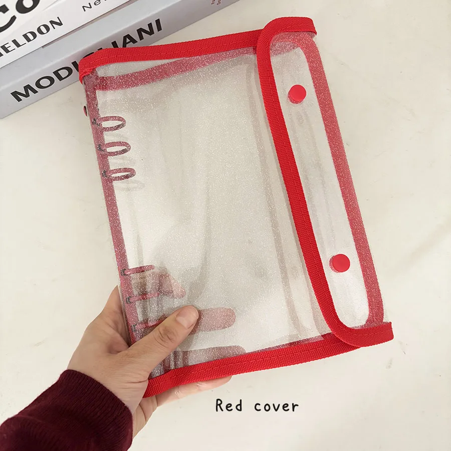 SKYSONIC A5-Ordner mit doppelter Schnalle, 10 Stück Nachfüllhüllen, Taschen, DIY-Fotosammelbuch für lose Blätter, Kpop-Organizer-Halter – Detail 4