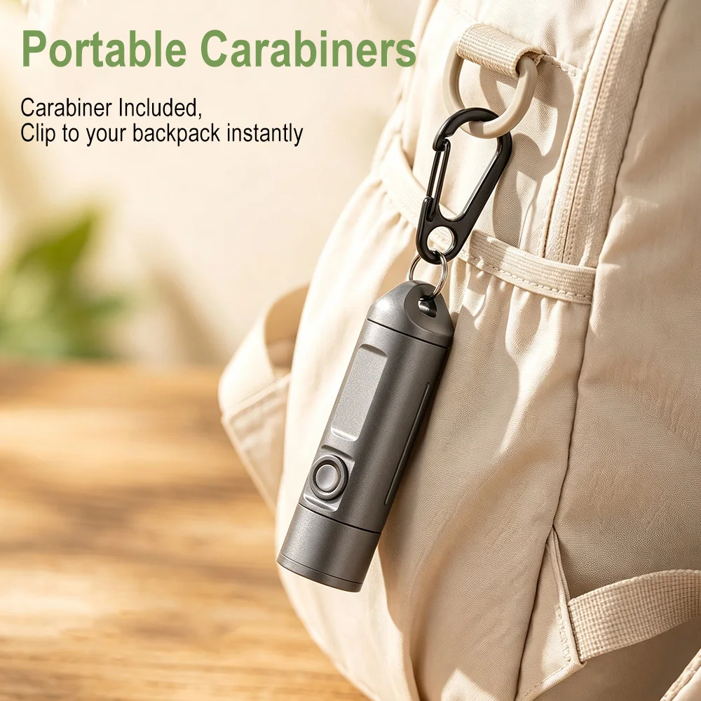 BORUiT Mini EDC Schlüsselanhänger-Taschenlampe LED Typ-C Wiederaufladbare Zoom-Taschenlampe Outdoor-Lampe Camping-Laterne Angeln Taschenfackel – Detail 6