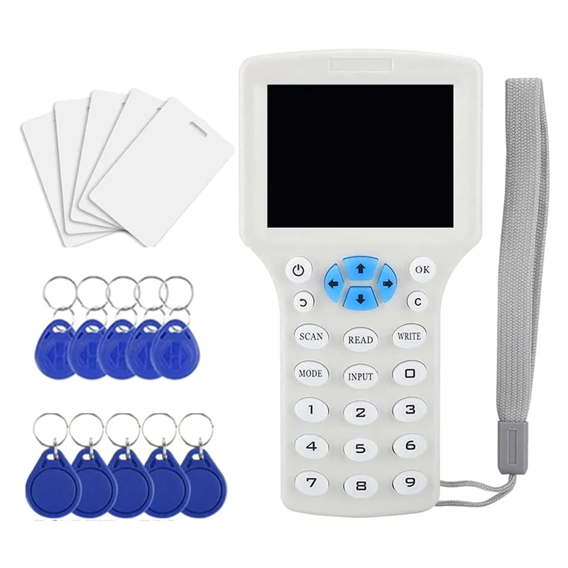 [lxya68z-]-programmatore-di-frequenza-rfid-10-in-1-per-carte-id-ic-portachiavi-e-sistema-di-controllo-accessi-con-chiave-uid-a-1356-mhz