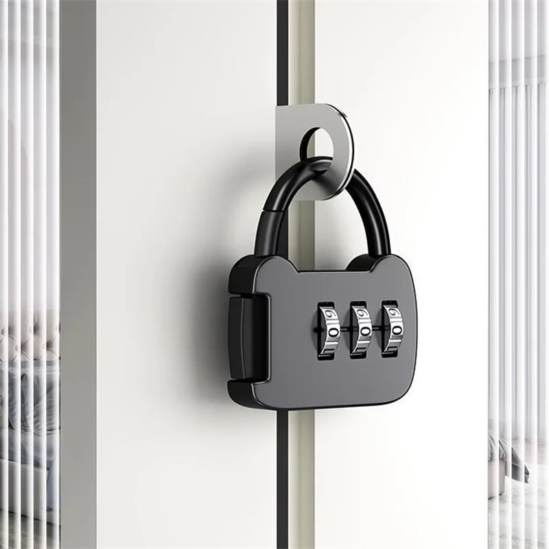 Multi-Function 3 Digit Padlock Bookcase Drawer Lock Suitcase Lock Metal Luggage Lock Anti-theft with Code for Holiday Travel