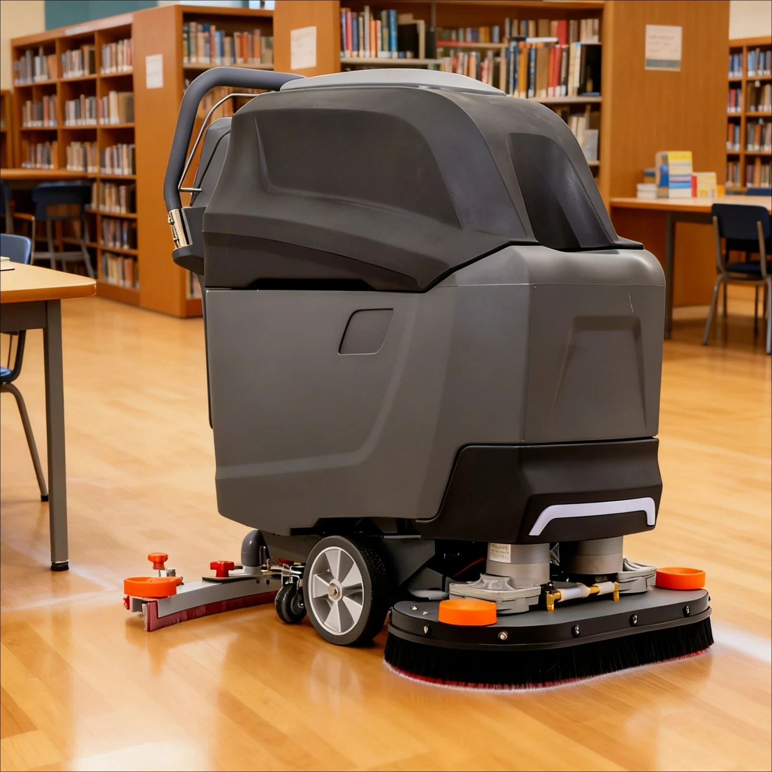T5BT Electric Industrial Heavy Duty Floor Scrubber Robotic - Hand Push Floor Cleaning Machine for Logistics Centers Depots