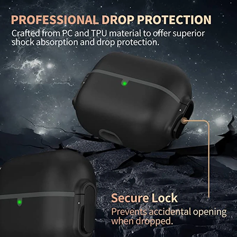 أغلفة المنجنيق لأجهزة Airpods Pro أغلفة قوية لأجهزة Apple Airpods 3 & Pro 2 generic acion أغلفة حماية Air Pods ملحقات سماعات الأذن