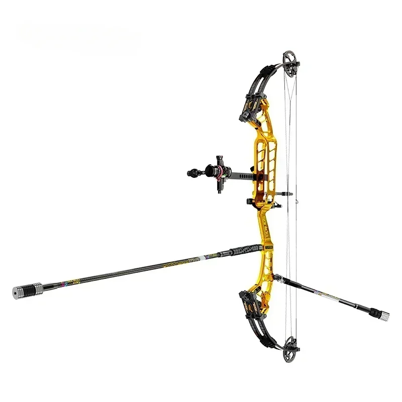 Sanlida Archery Pro Level Target Compound Bow Kit with Accessories Gold Solid Draw Wall Universal Edition