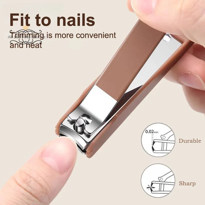 6/8 stuks roestvrijstalen nagelknipperset Professioneel bruin/wit nagelgereedschap manicureset reisverzorgingsset persoonlijke verzorgingsset
