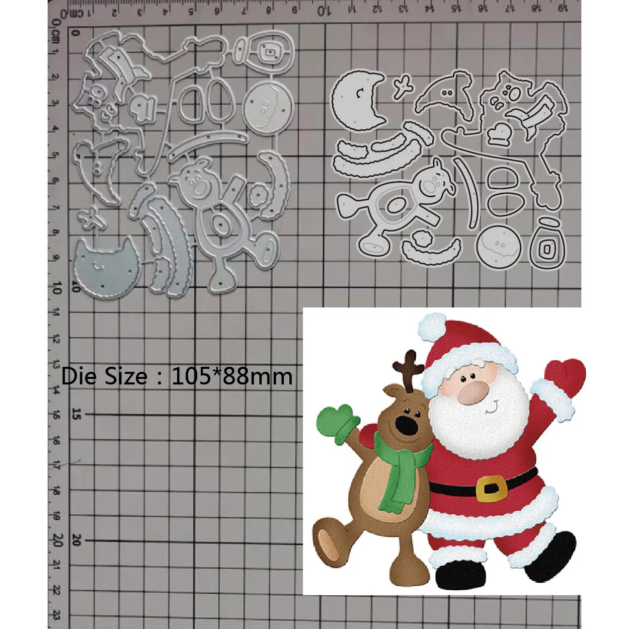 2023 New Metal Cutting Dies Santa Claus Elk DIY Scrapbook Paper Craft Knife Mould Blade Punch Stencils Dies