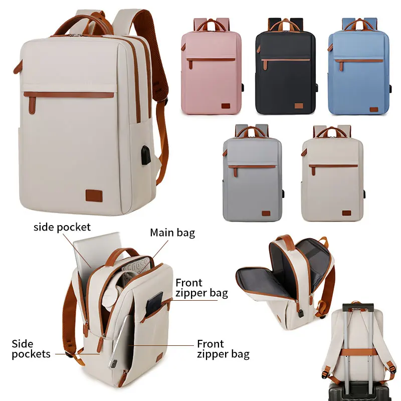 Mochila de gran capacidad, moderna y sencilla, para desplazamientos diarios, bolsa para ordenador de oficina