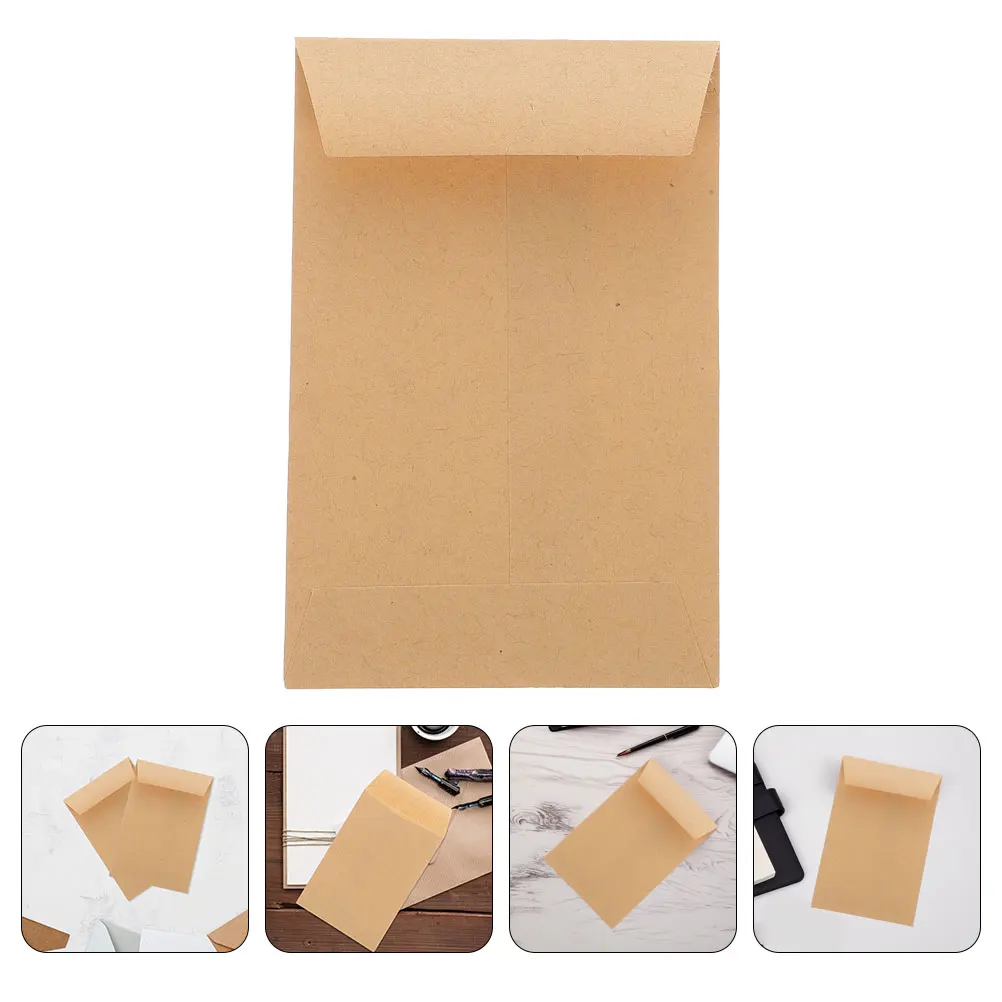 

50 Pcs Seeds Packaging Envelope Bag Little Envelopes Packing Mini Blank Envelops for Presents Light Brown Coin