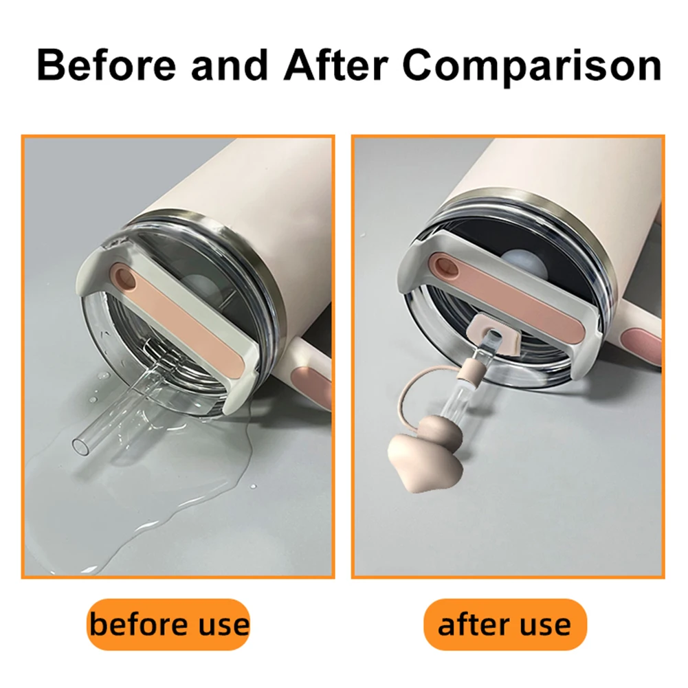 سيليكون تسرب سدادة مجموعة قابلة لإعادة الاستخدام تسرب برهان سدادة مجموعة لطيف الفطر غطاء من القش تسرب سدادة لستانلي بهلوان