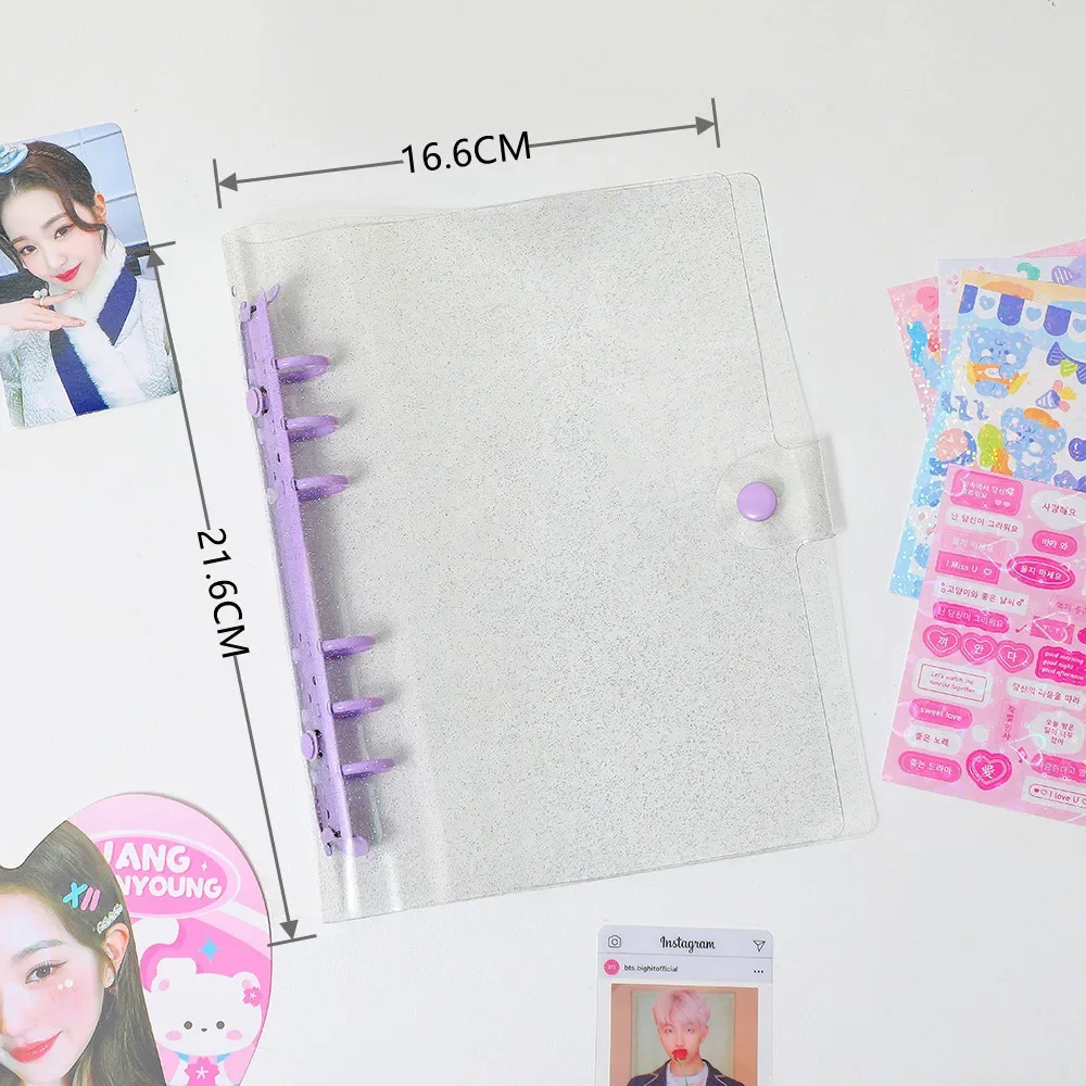 A6 Kpop Binder photobcards fai da te Photocard Collect Book Idol Picture Album Scrapbook Album fotografico Journal Notebook Card Binder