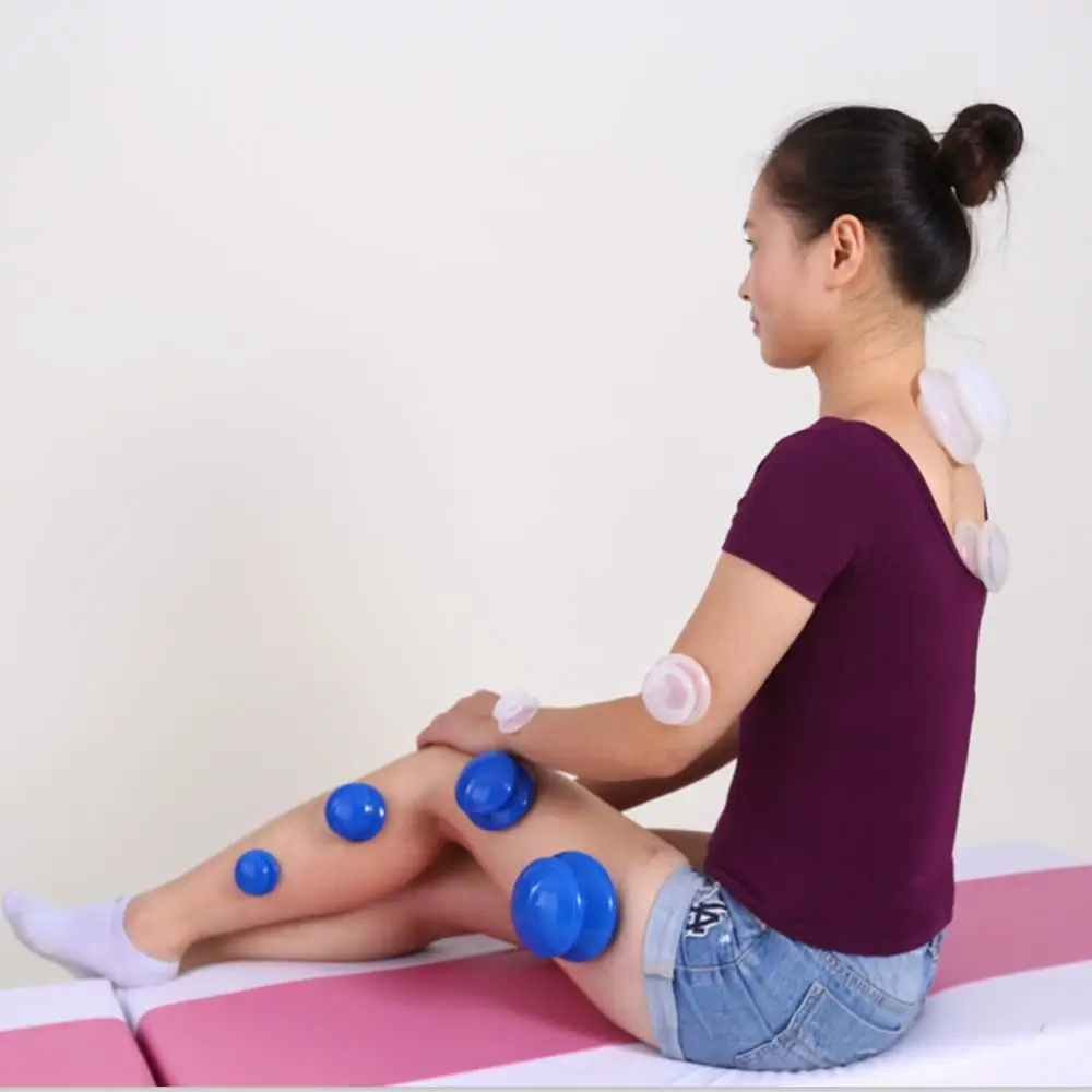 4Pcs Silicone Massage Cupping Set Anti Cellulite Vacuum Cup Massager Chinese Therapy Suction Facial Body