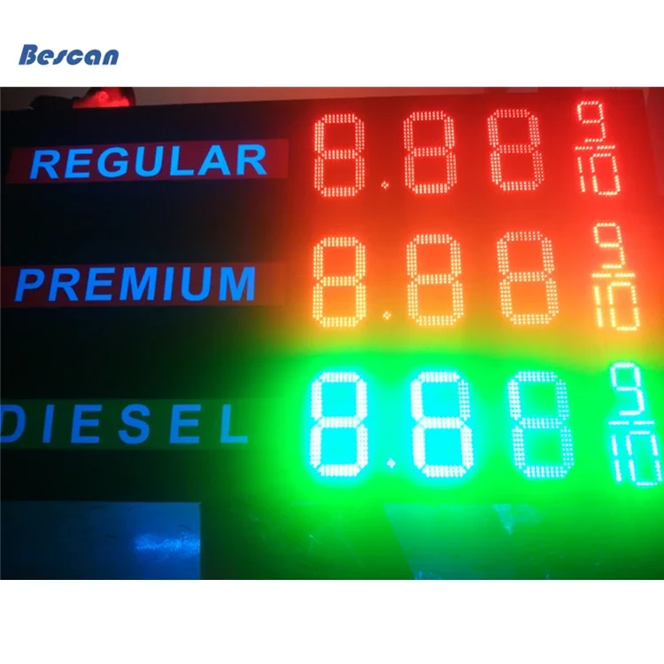 led number digit display \ led number 7 segment panel \ 7 segment number signage sign