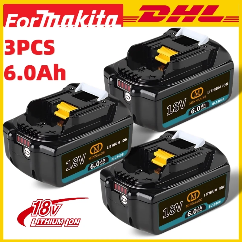 

Для Makita BL1830 Сменный аккумулятор 6000 мАч 18 В BL1830 BL1850 BL1860 BL1840 Инструмент Аккумуляторная батарея и зарядное устройство