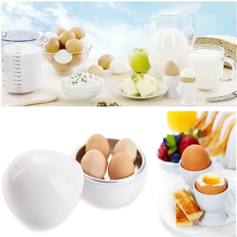 5-Min Hard/Soft Boiled Microwave Egg Steamer Cooker - Kitchen Tool for Home Breakfast