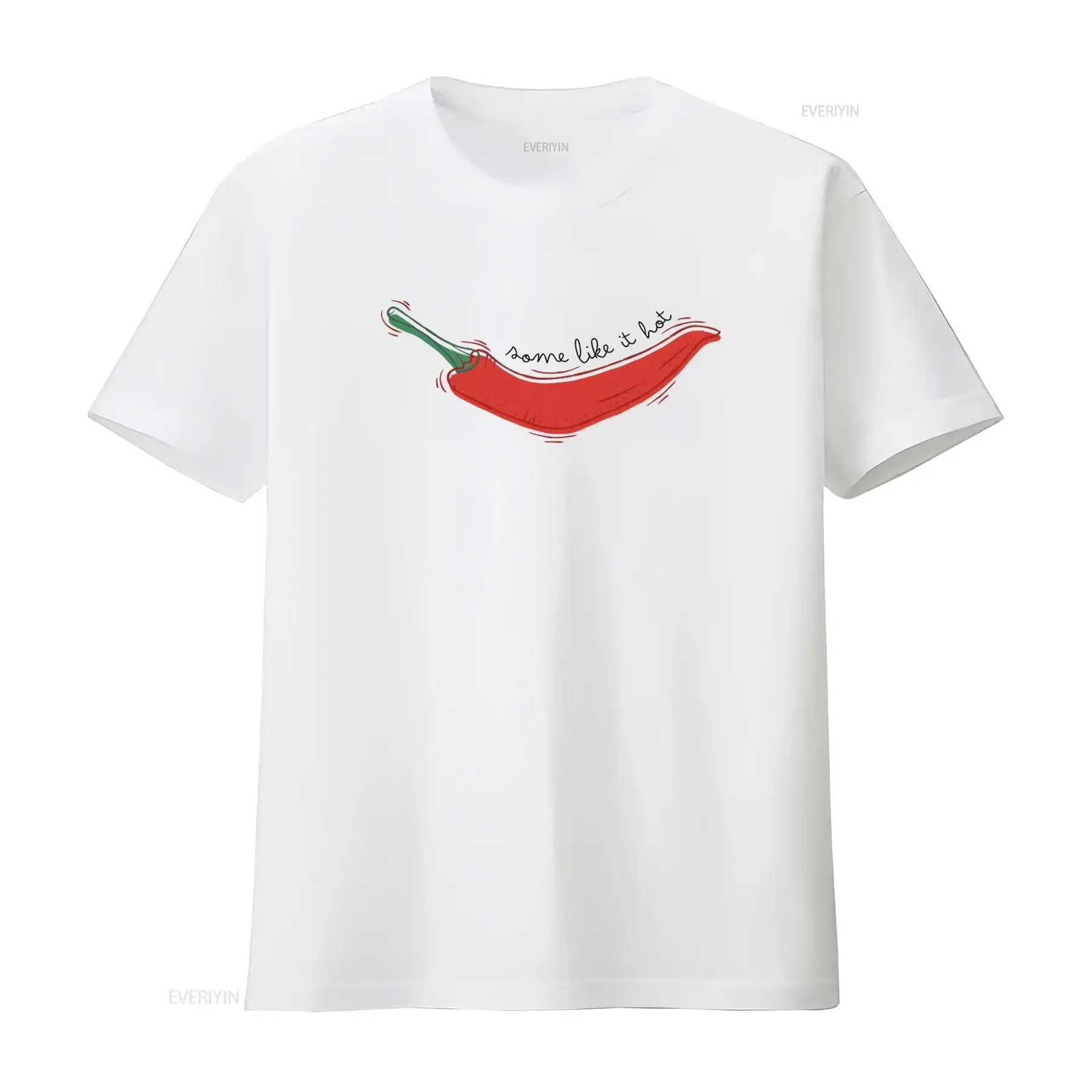 Chilli Classic Oversized Trendy Womens T Shirt Some Like it Hot Summer Style Aesthetic vintage Washed homme streetwear