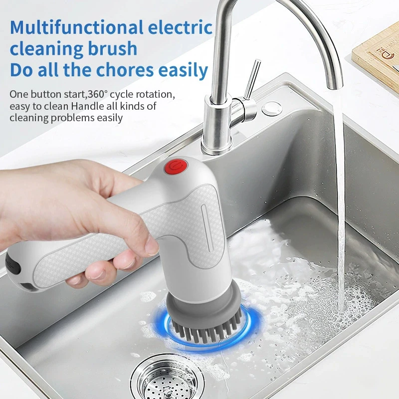 Electric Cleaning Brush Kitchen Bathroom Multi Functional Window Cleaner Electric Shoe Brush Handheld Cleaning Brush Cleaner