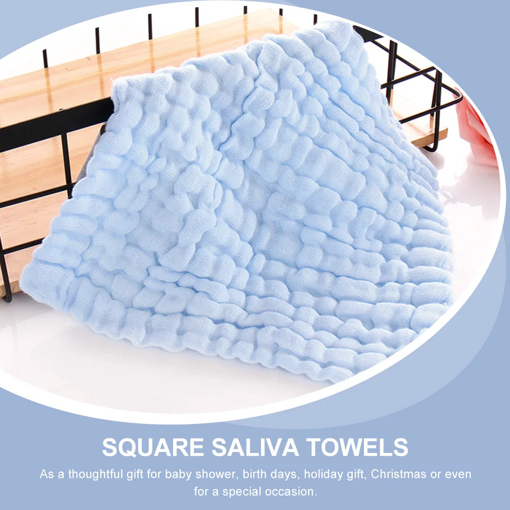 

5Pcs Pure Cotton Baby Handkerchief Soft Durable Newborn Multi-Layer Face Towel Saliva Burp Cloth Baby Shower Gift