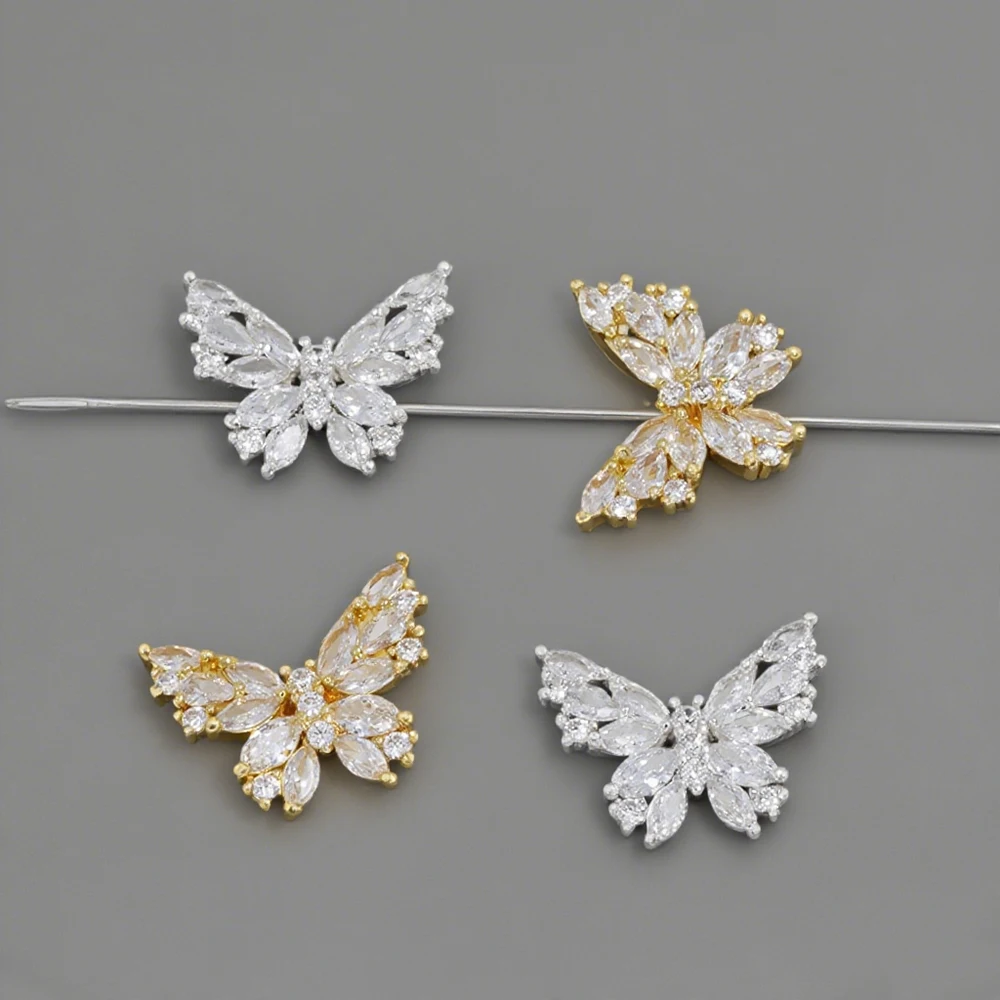 

Cordial Design 30Pcs 19*24MM DIY/Hand Made/Jewelry Accessories/Copper Spacers/Genuine Gold Plating/Butterfly Shape #194785