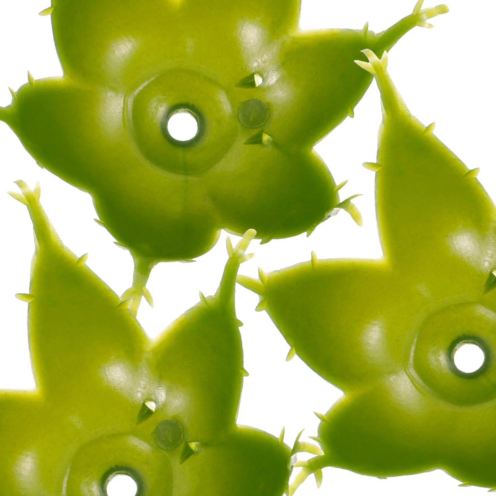 

100Pcs DIY Plastic Flower Calyxes Artificial Rose Sepals Receptacles Fake Flower Stems for Craft Supplies Receptacle for Flowers