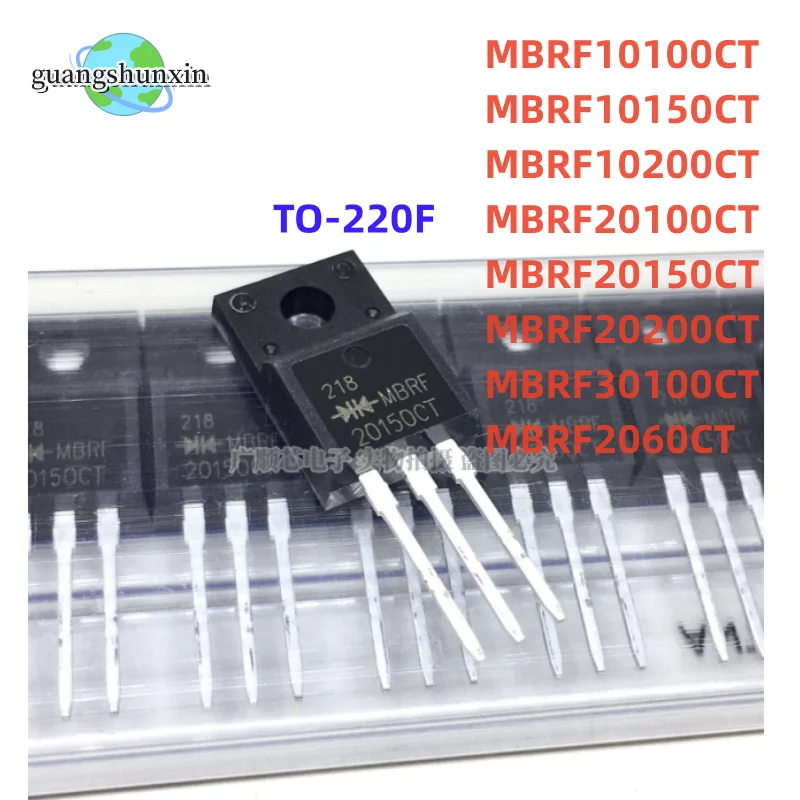 10pcs MBRF10100CT  MBRF10150CT MBRF10200CT B10200G MBRF20100CT B20100G MBRF20150CT MBRF20200CT MBRF30100CT MBRF2060CT TO-220F