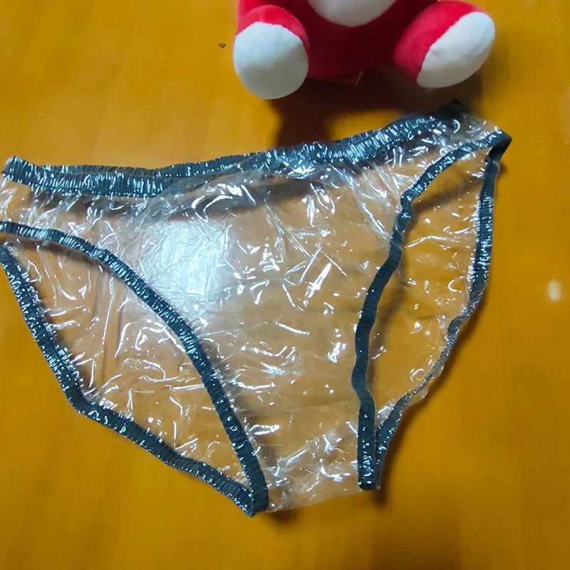Sexy Lingerie Adult Transparent TPU Briefs Multi Color Soft Plastic See Through Waterproof Low Waist Underwear Comfortable Flexi view 4