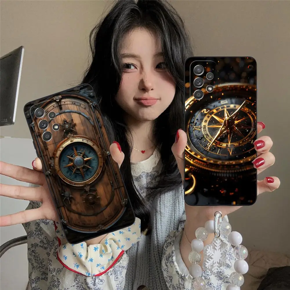 

Compass Sailing Mobile Phone Case for Samsung Galaxy M55 54 42 35 34 33 32 23 22 15 14 13 12 F55 5G Colour Protective Pretty