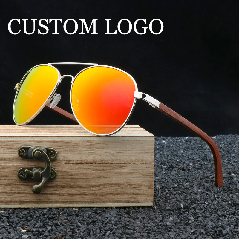 

Fashion Driving luxury Men's Sunglasses Wood arm Sunglass UV400 Polarized Cycling Eyewear TAC Lens Sunglasses for Men