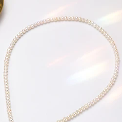 Top Grading Luster White 4-5mm Japanese Akoya Real Natural Pearl Necklace Genuine Classic Vintage Nice Girl Gift Nice Look