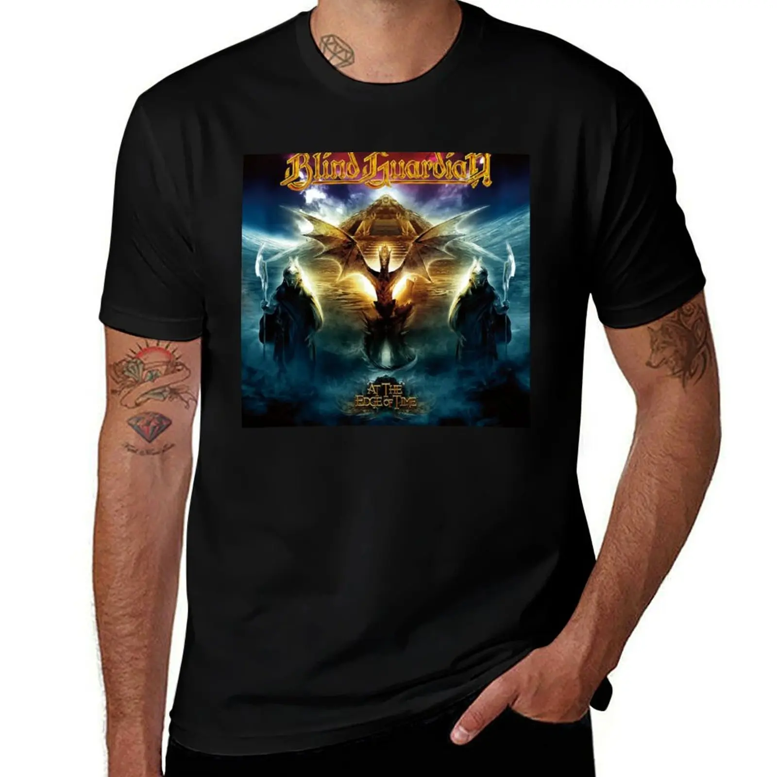 

Blind Guardian At the Edge of Time Album 2010 T-Shirt t shirts for man graphic vintage t shirts for man cotton funny T-Shirt