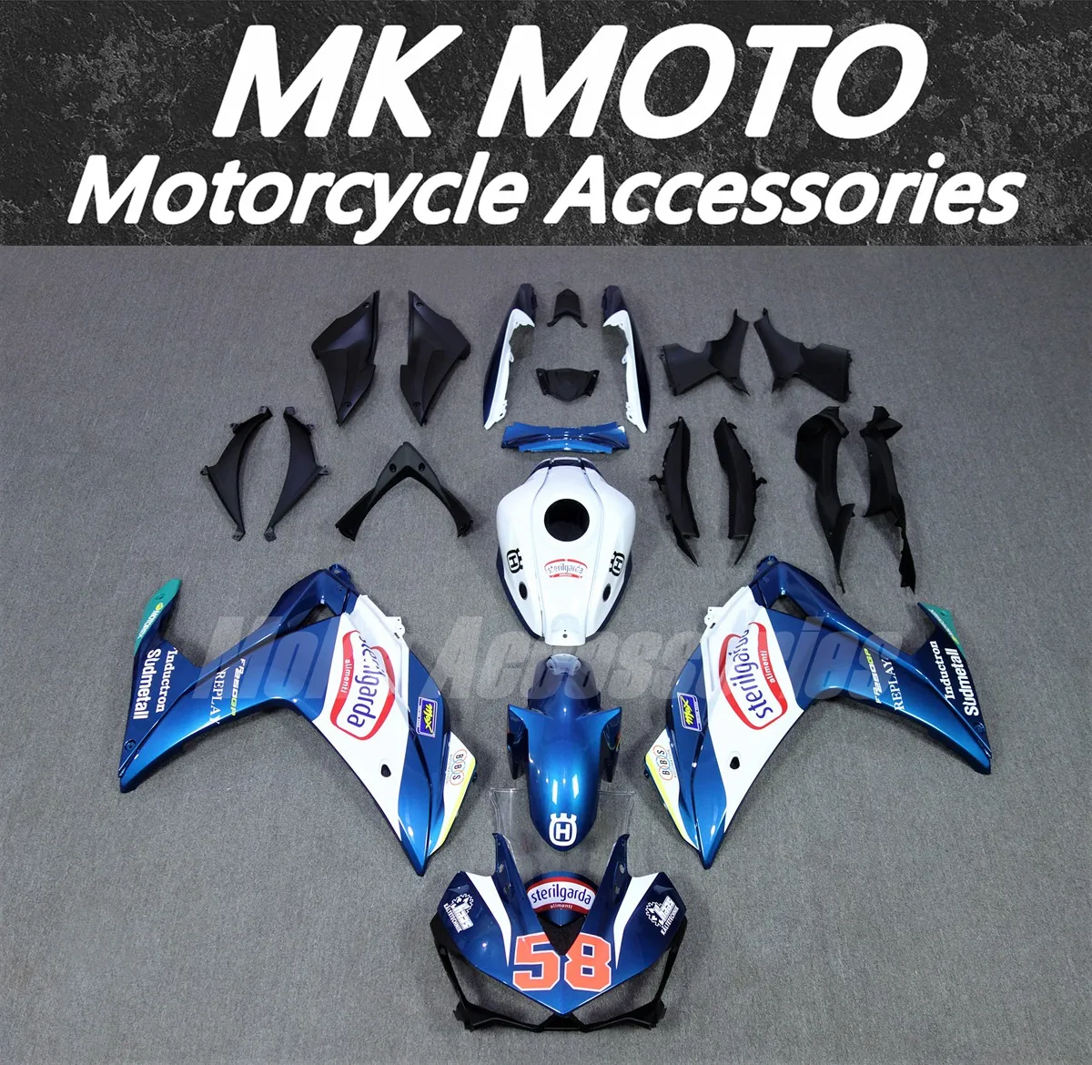 

Motorcycle Fairings Kit Fit For R25 R3 2014 2015 2016 2017 2018 Bodywork Set Frame High Quality ABS Injection NEW Blue White 58