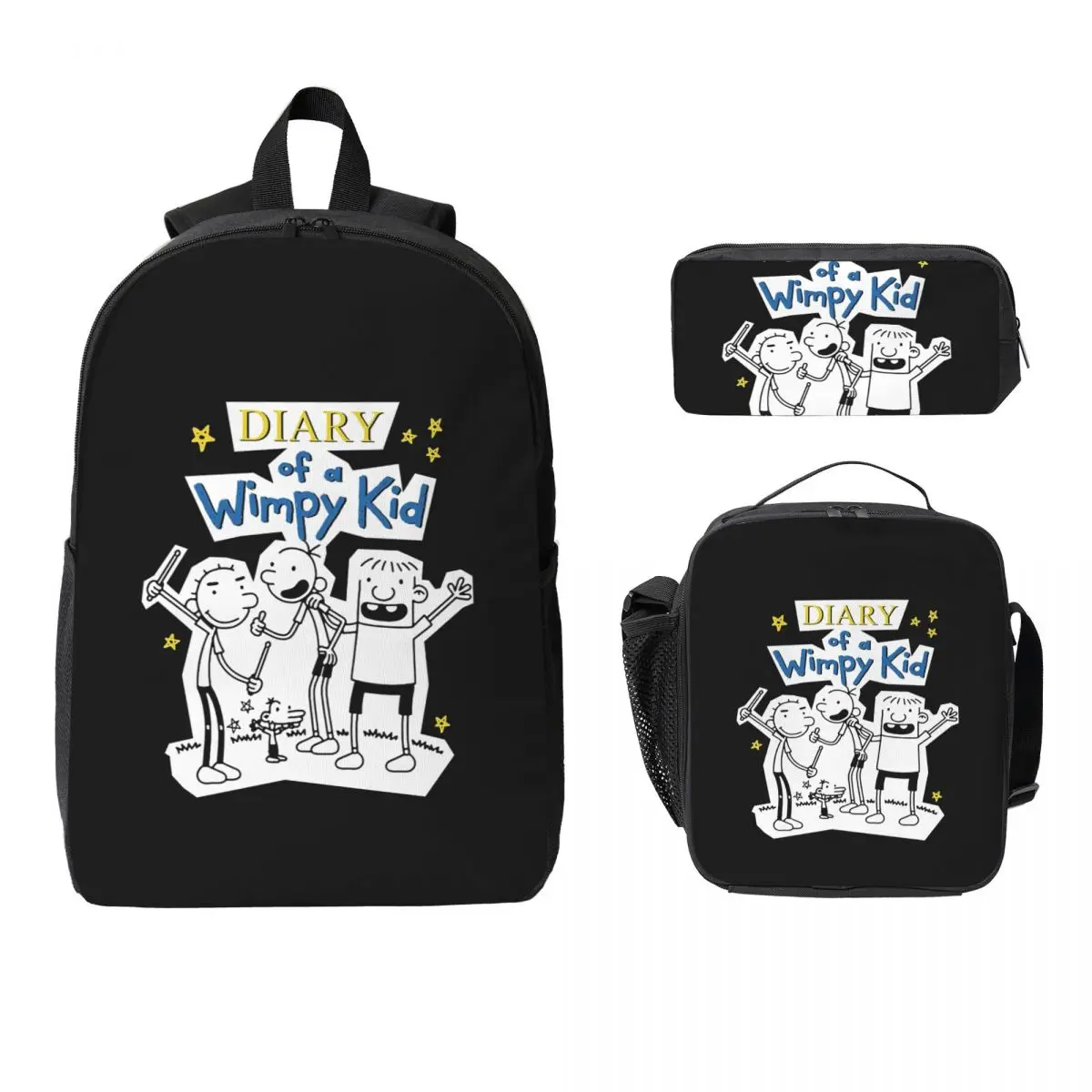 

Дневник Wimpy Kid Wimpy Kid Group Рюкзак StudenT BookBag Школьная сумка для ноутбука Сумка на плечо 3ps Изолированная сумка для обеда Пенал