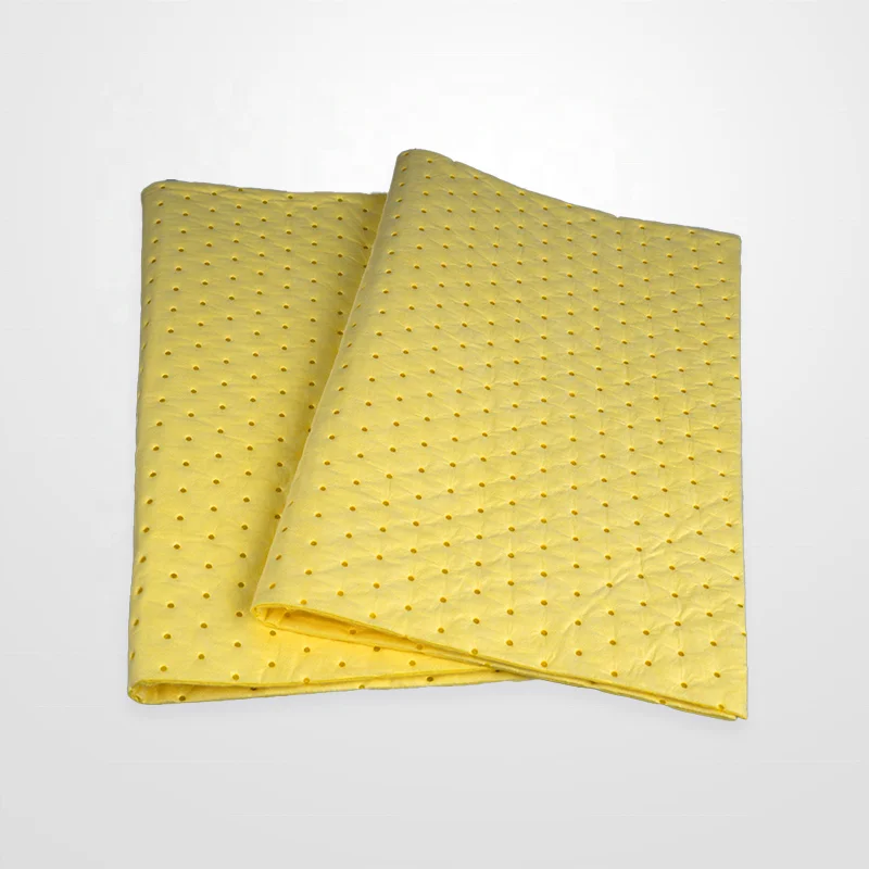 40x50 سنتيمتر PP منصات حصيرة ماصة للمواد الكيميائية للأحماض الماصة والقواعد والمواد المسبقة للتآكل والانسكابات الكيميائية الخطرة