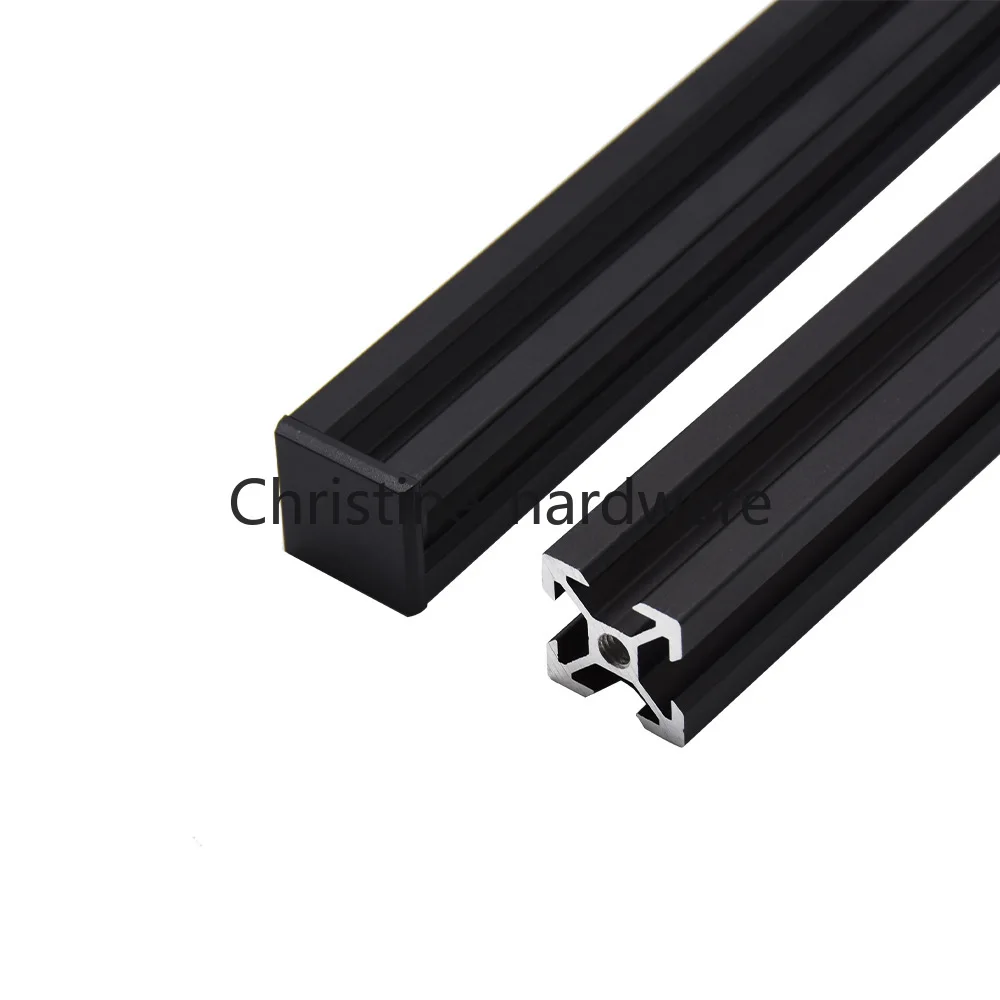 1PC BLACK 2020 V-slot European Standard Anodized Aluminum Profile Extrusion Linear Rail  for CNC 3D Printer