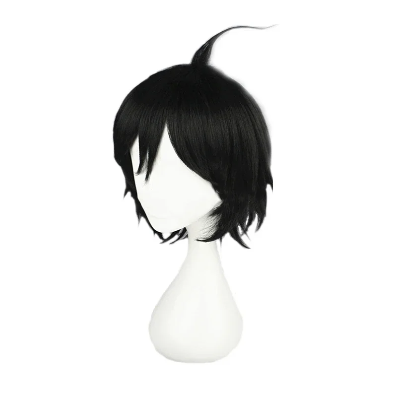 Karasuno Tadashi Yamaguchi Black Short Synthetic Hair High School Volleyball Club Halloween Party Costume Cosplay Wig